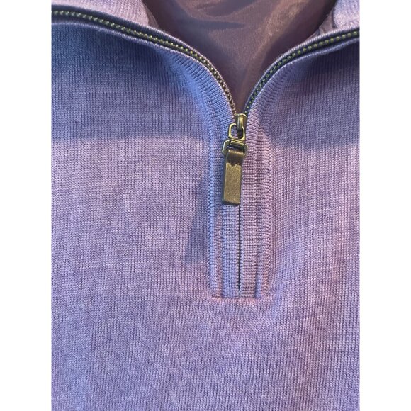 Fairway & Greene Purple Knit Sleeveless Pullover Vest W/ Half-Zip Closure Mens L - Picture 8 of 11